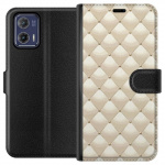 Tegnebogsetui til Motorola Moto G73 med Guldglans motiv