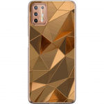 Mobilcover til Motorola Moto G9 Plus med 3D Guld motiv