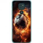 Mobilcover til Motorola Moto G9 Play med Fodbold motiv
