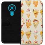 Tegnebogsetui til Nokia 3.4 med Glasagtigt motiv