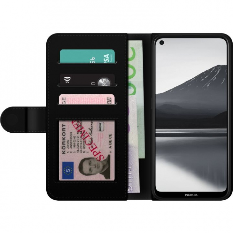 Tegnebogsetui til Nokia 3.4 med Rosa Hjerte motiv