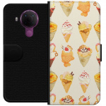 Tegnebogsetui til Nokia 5.4 med Glasagtigt motiv