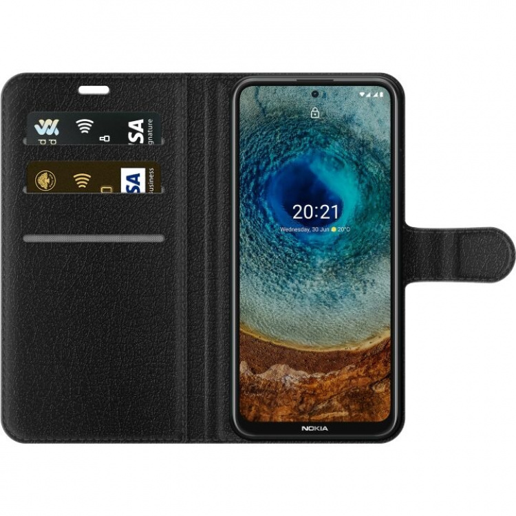 Tegnebogsetui til Nokia X20 med Glasagtigt motiv
