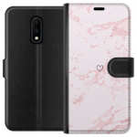 Tegnebogsetui til OnePlus 7 med Rosa Hjerte motiv