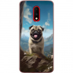 Mobilcover til OnePlus 7 med Glad Hund motiv