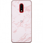 Mobilcover til OnePlus 7 med Rosa Hjerte motiv