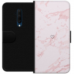 Tegnebogsetui til OnePlus 7T Pro med Rosa Hjerte motiv
