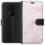 Tegnebogsetui til OnePlus 8 Pro med Rosa Hjerte motiv