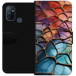 Tegnebogsetui til OnePlus Nord N100 med Metallict mønster motiv