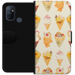 Tegnebogsetui til OnePlus Nord N100 med Glasagtigt motiv