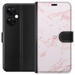 Tegnebogsetui til OnePlus Nord CE 3 Lite med Rosa Hjerte motiv