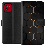 Tegnebogsetui til Samsung Galaxy A03 med Luksuriøst Mønster motiv