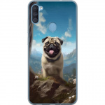Mobilcover til Samsung Galaxy A11 med Glad Hund motiv