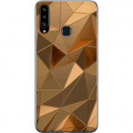 Mobilcover til Samsung Galaxy A20s med 3D Guld motiv