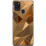Mobilcover til Samsung Galaxy A21s med 3D Guld motiv