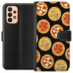 Tegnebogsetui til Samsung Galaxy A23 med Pizza motiv
