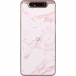 Mobilcover til Samsung Galaxy A80 med Rosa Hjerte motiv