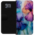 Tegnebogsetui til Samsung Galaxy Alpha med Magiske blomster motiv