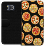 Tegnebogsetui til Samsung Galaxy Alpha med Pizza motiv
