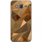 Mobilcover til Samsung Galaxy J5 med 3D Guld motiv