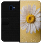 Tegnebogsetui til Samsung Galaxy J6+ med Porcelænsblomst motiv
