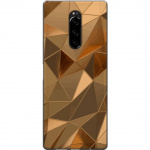 Mobilcover til Sony Xperia 1 med 3D Guld motiv