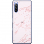 Mobilcover til Sony Xperia 10 III Lite med Rosa Hjerte motiv