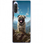 Mobilcover til Sony Xperia 10 V med Glad Hund motiv