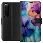 Tegnebogsetui til Sony Xperia 1 III med Magiske blomster motiv