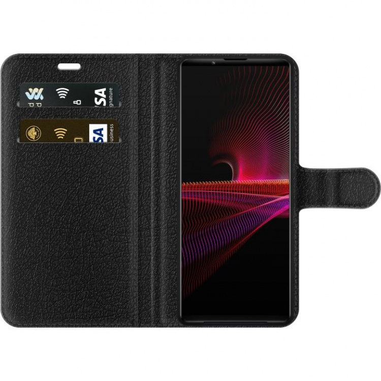 Tegnebogsetui til Sony Xperia 1 III med Kirsebær motiv