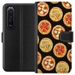 Tegnebogsetui til Sony Xperia 1 III med Pizza motiv