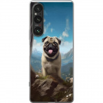 Mobilcover til Sony Xperia 1 V med Glad Hund motiv