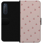 Tegnebogsetui til Sony Xperia 5 II med Kirsebær motiv