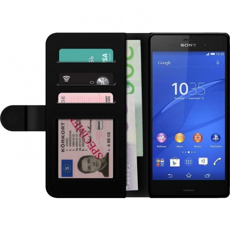 Tegnebogsetui til Sony Xperia Z3 med Marmor motiv