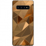 Mobilcover til Samsung Galaxy S10 med 3D Guld motiv