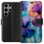 Tegnebogsetui til Samsung Galaxy S23 Ultra med Magiske blomster motiv