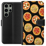 Tegnebogsetui til Samsung Galaxy S23 Ultra med Pizza motiv