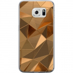 Mobilcover til Samsung Galaxy S6 edge med 3D Guld motiv