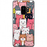 Mobilcover til Samsung Galaxy S9 med Katte mønster motiv