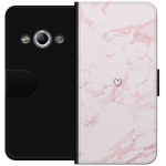 Tegnebogsetui til Samsung Galaxy Xcover 3 med Rosa Hjerte motiv