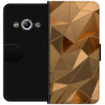 Tegnebogsetui til Samsung Galaxy Xcover 3 med 3D Guld motiv