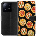Tegnebogsetui til Xiaomi 13 Pro med Pizza motiv