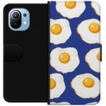 Tegnebogsetui til Xiaomi Mi 11 med Stegte æg motiv