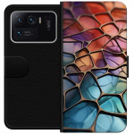 Tegnebogsetui til Xiaomi Mi 11 Ultra med Metallict mønster motiv