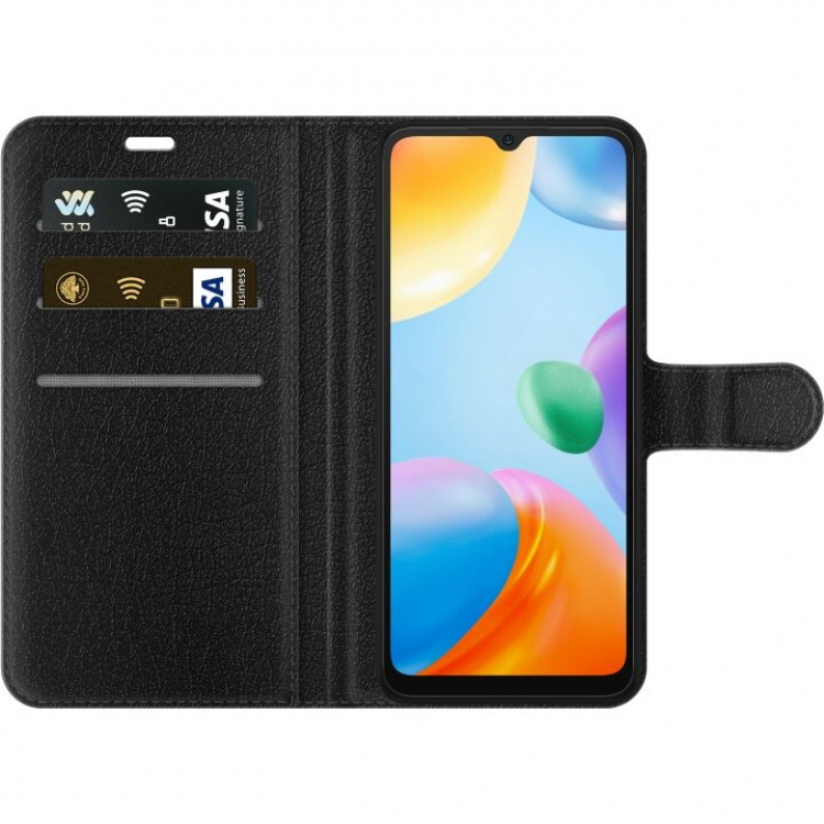 Tegnebogsetui til Xiaomi Redmi 10C med Blå sommerfugle motiv