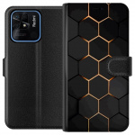 Tegnebogsetui til Xiaomi Redmi 10C med Luksuriøst Mønster motiv