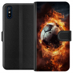 Tegnebogsetui til Xiaomi Redmi 9A med Fodbold motiv