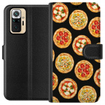 Tegnebogsetui til Xiaomi Redmi Note 10 Pro med Pizza motiv