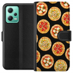 Tegnebogsetui til Xiaomi Redmi Note 12 med Pizza motiv