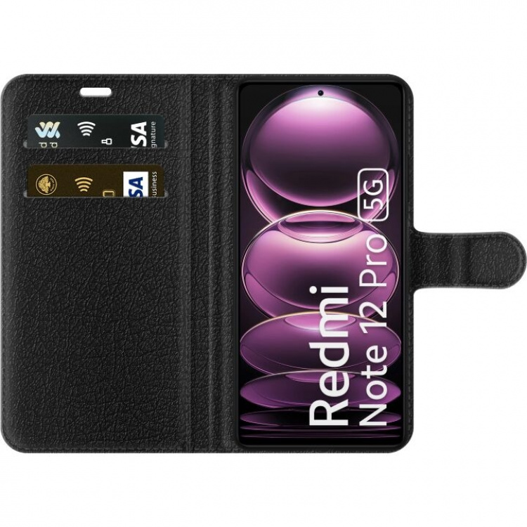 Tegnebogsetui til Xiaomi Redmi Note 12 Pro med Luksuslinje motiv